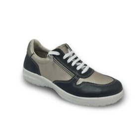 Polly Ipoly női bőr, utcai kényelmi félcipő - ezüst-sötétkék   Polly Ipoly női bőr, utcai kényelmi félcipő - ezüst-sötétkék