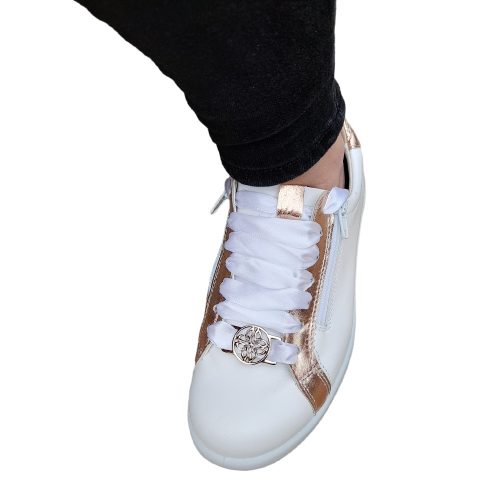 Rosegold rózsa cipőfűzőékszer | 1 db