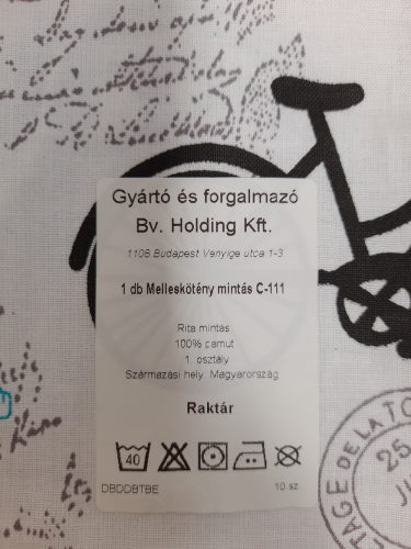 Rita mintás melleskötény C-111 H