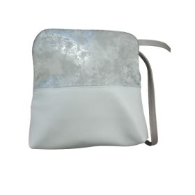 Oldal táska - ezüst virág